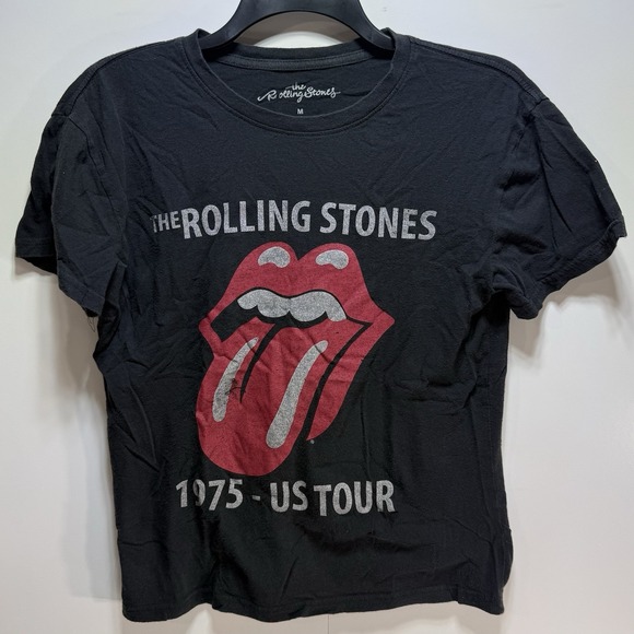the Rolling Stones Tops - The Rolling Stones 1975 US Tour Distressed Faded Shirt Women's Medium